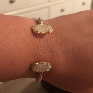 Kendra Scott gold bracelet with white sparkle